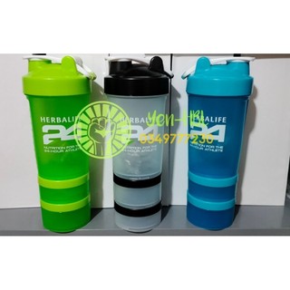 Bình lắc 3 ngăn HBL (2 ngăn phụ dự trữ bột)