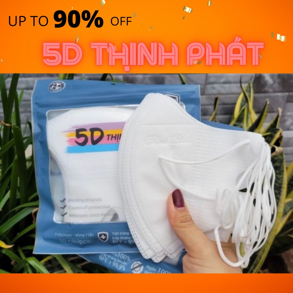 Khẩu trang 5d THỊNH PHÁT 100 CHIẾC GIÁ TRỜI ƠI , khẩu trang 5d STECH 100 cái giá học sinh