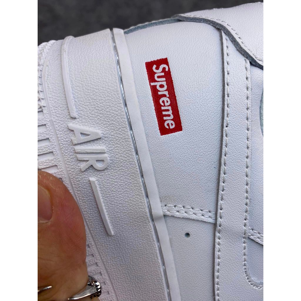 Giày _Nike Air Force 1 Supreme full size 36>43, giày Af1 trắng đỏ bản trung full pk