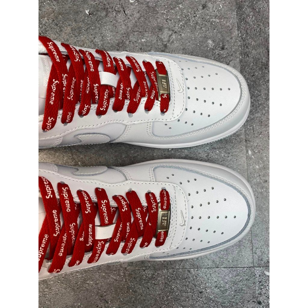 Giày _Nike Air Force 1 Supreme full size 36>43, giày Af1 trắng đỏ bản trung full pk