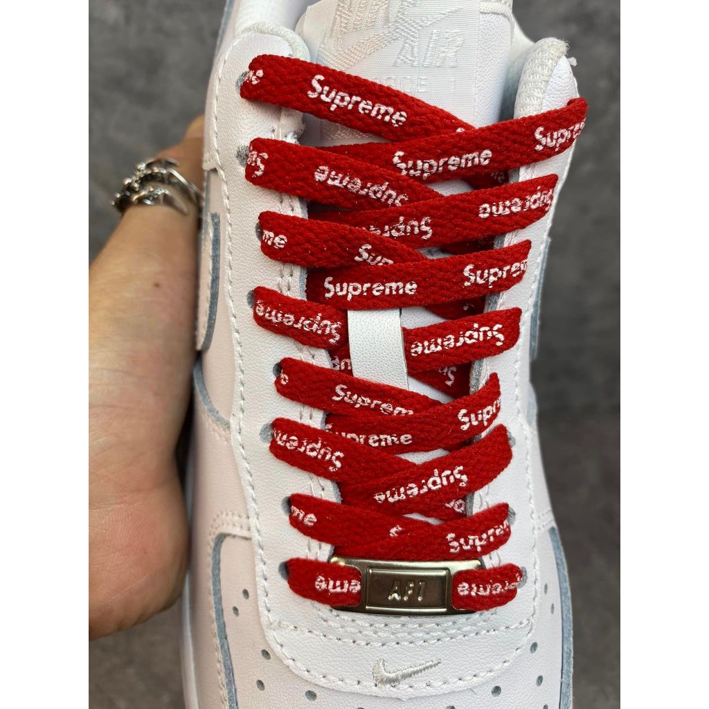Giày _Nike Air Force 1 Supreme full size 36>43, giày Af1 trắng đỏ bản trung full pk