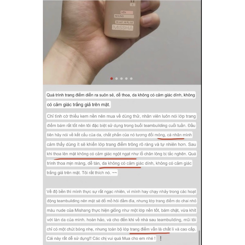 Kem nền Missha Radiance Velvet Foundation 35ml bản dành cho tt Trung