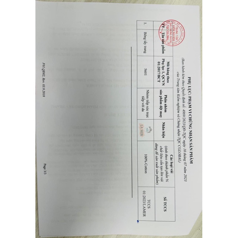 Bông tẩy trang Lamer 201 miếng và 120 miếng