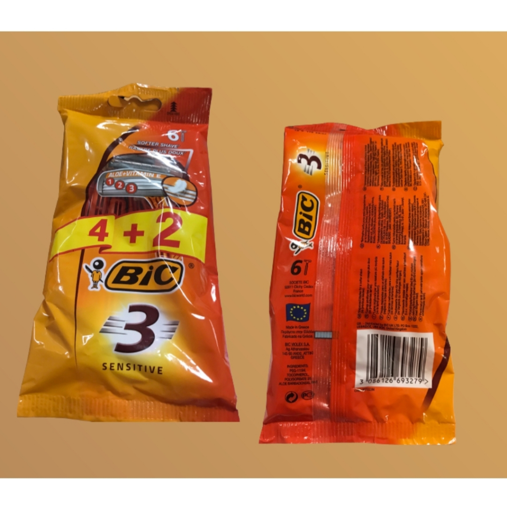 Bịch 6 Dao Cạo Râu 3 Lưỡi Bic [CHÍNH HÃNG 100%]