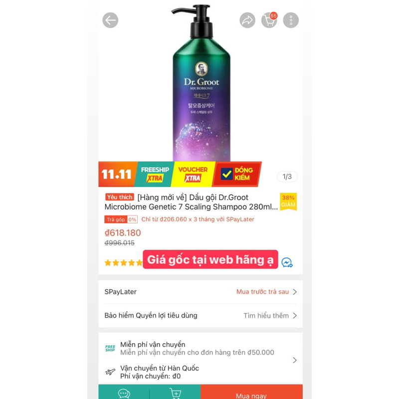 Dầu gội Dr.Groot Microbiome Genetic 7 Scaling Shampoo 400ml