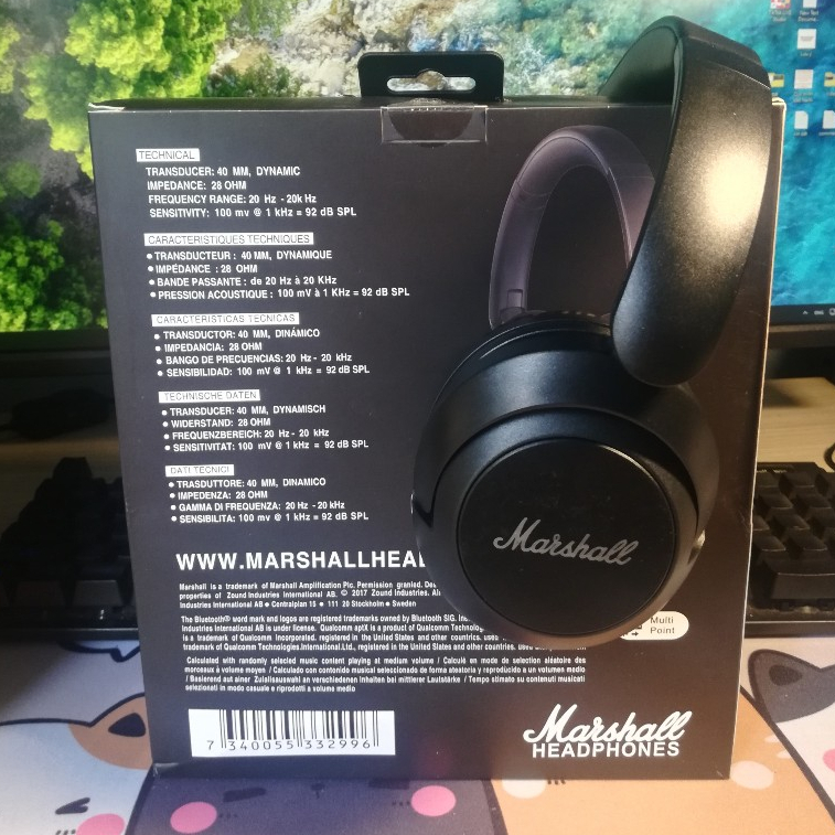 Tai Nghe Bluetooth Marshall MinorXVI 14, Thiết Kế Hiện Đại, Chụp Tai, Âm Thanh Trầm, Chống Ồn Tuyệt Đốí TECHHIGH