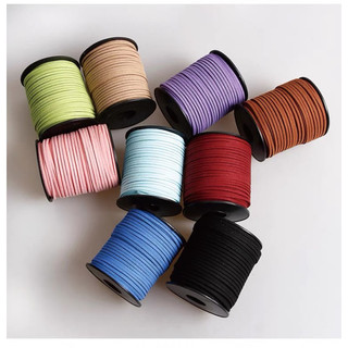 Dây da lộn 3mm làm ruy băng, bó hoa, bó quà, làm đồ handmade, ruy băng dây da lộn