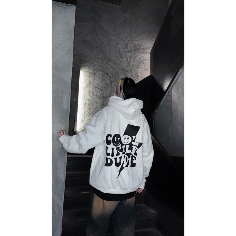 Áo Hoodie nỉ bông YOUR BRAND form rộng Unisex nam nữ nỉ ngoại cotton mũ 2 lớp rộng trắng đen dày oversize Boin Unisex