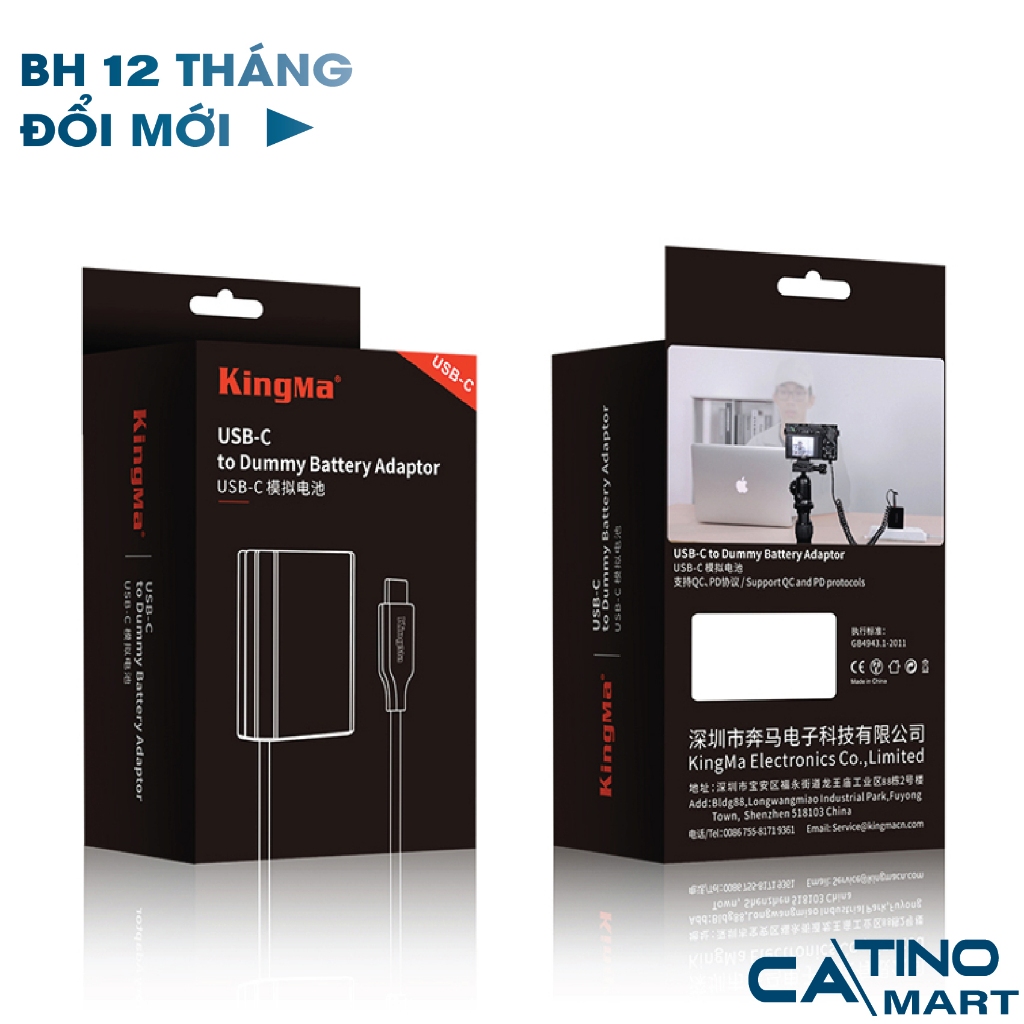Pin Ảo/ Giả Pin/ Dummy Kingma Cho Canon LP-E6   . BH 12 Tháng