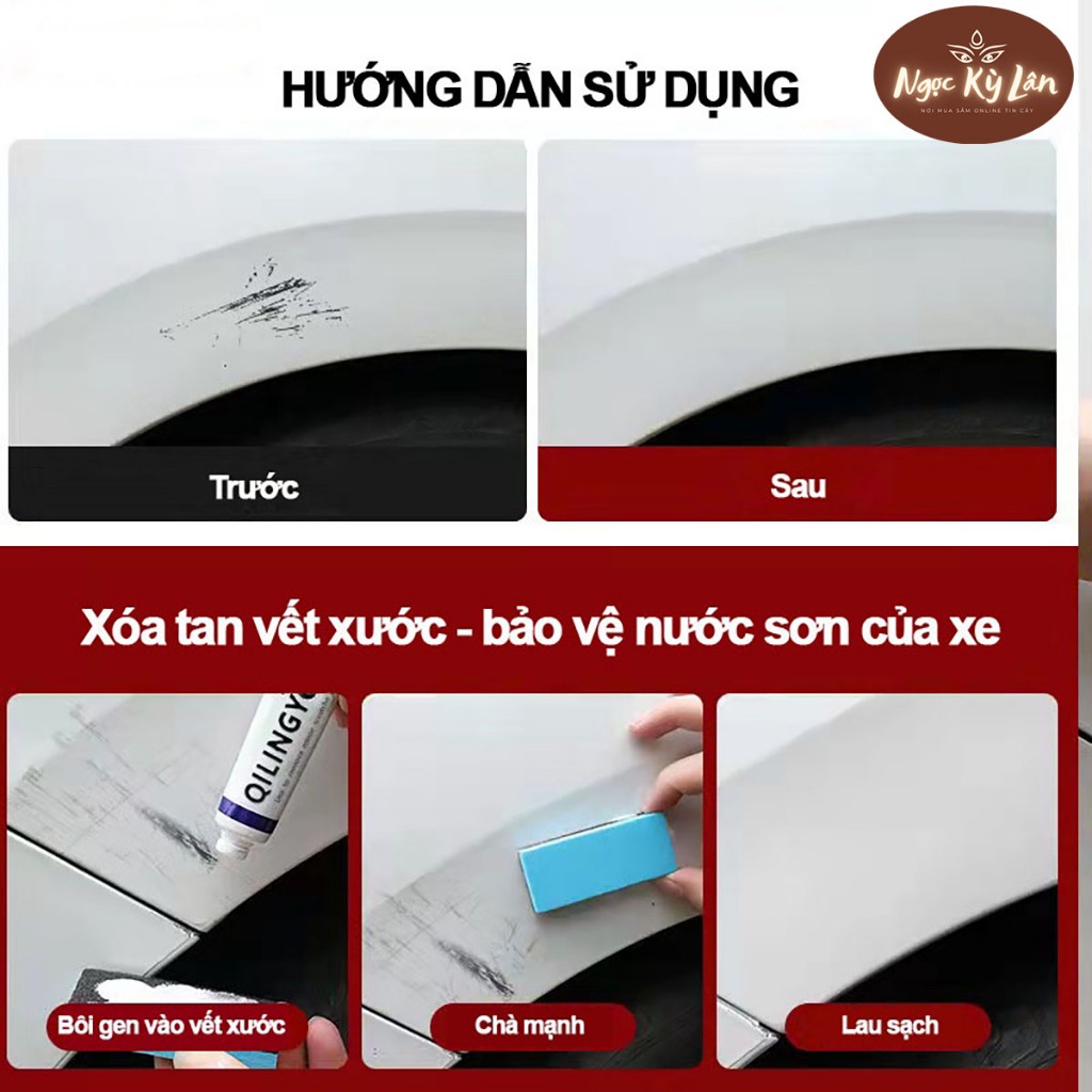Bộ Sáp Tẩy Xóa Vết Trầy Xước Ô Tô Dặm Màu Sửa Chữa Lớp Sơn Cho Xe Hơi