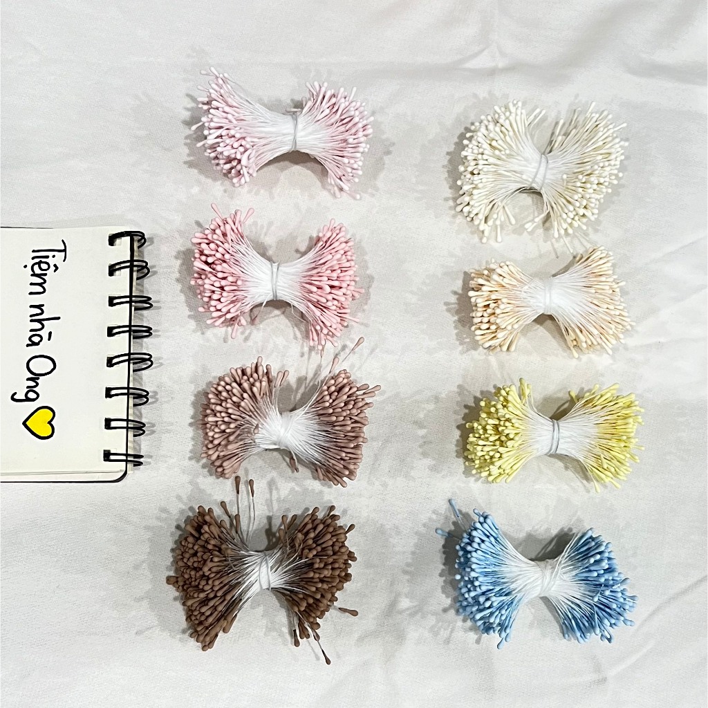 Nhụy hoa giả làm hoa handmade, nhụy hoa kẽm nhung