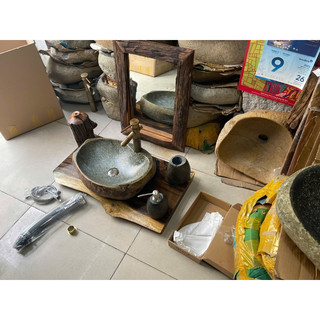 Gương gỗ lũa treo tường phủ bì ngoài 45 cm x 60 cm