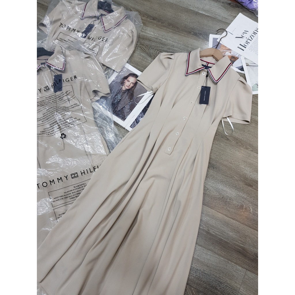 Đầm váy xòe midi TOmy chất đẹp co giãn nhiều màu, tôn dáng