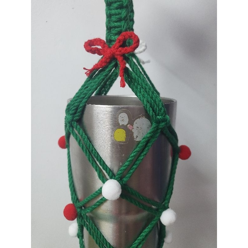 Túi đựng bình nước bình giữ nhiệt len sợi macrame