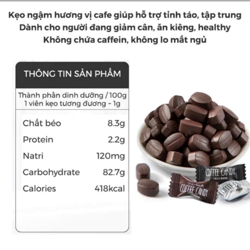 HOT 100g kẹo cà phê mix vị siêu ngon- kẹo Coffee không đường hot hit