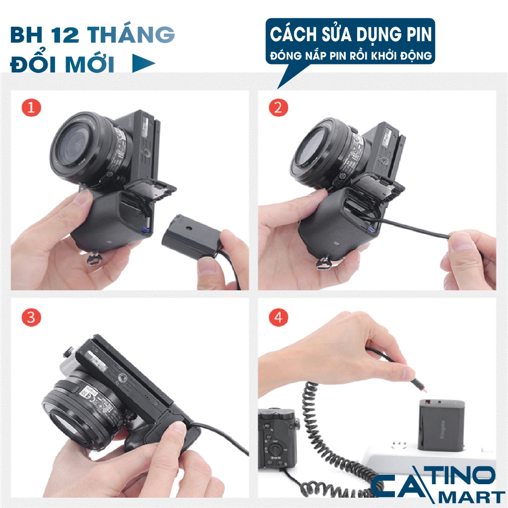 Pin Ảo/ Giả Pin/ Pin. Dummy Kingma for Sony NP-FW50 . BH 12 Tháng