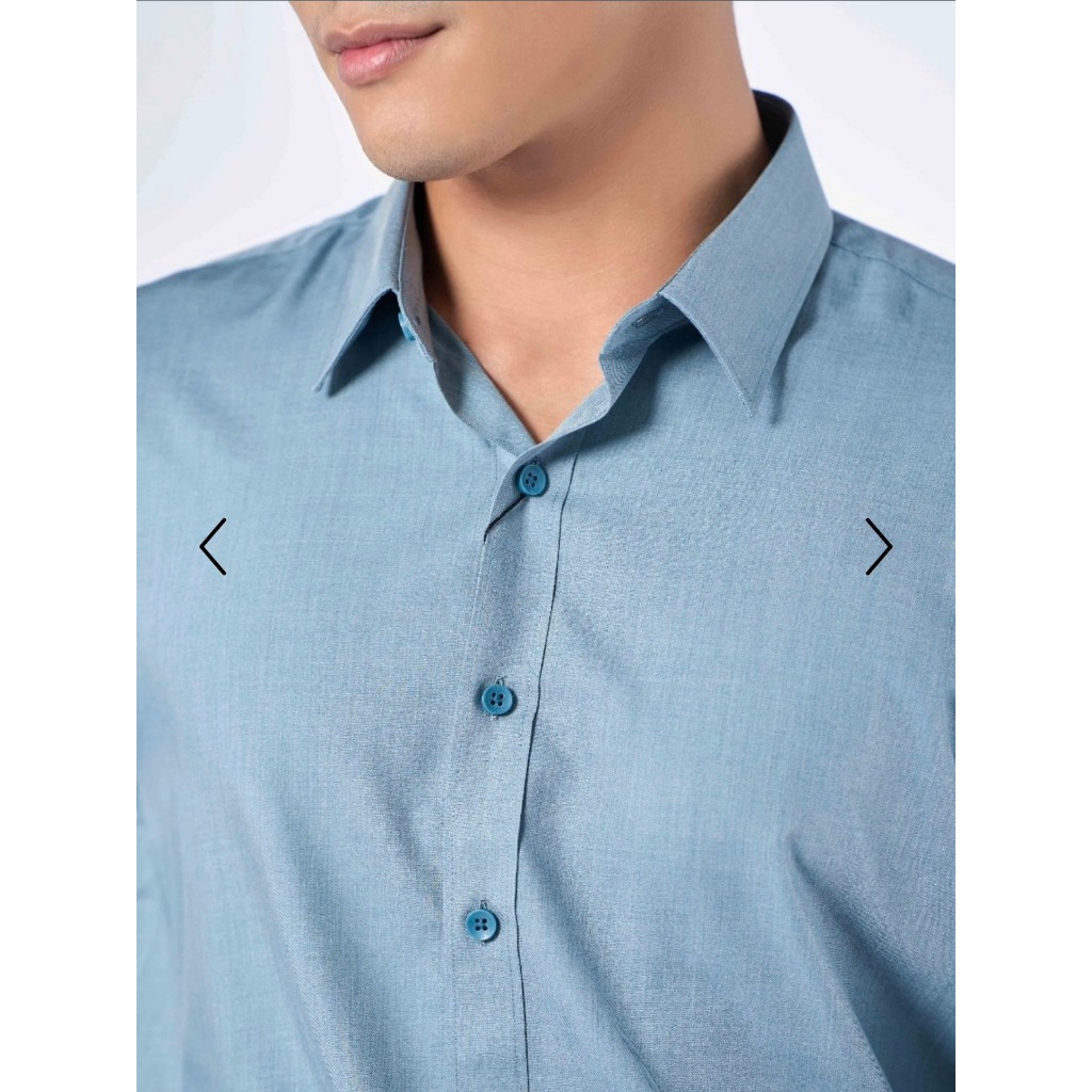 OWEN - Áo sơ mi dài tay Owen SLimfit chất sợi tre màu xanh bạc hà 220844