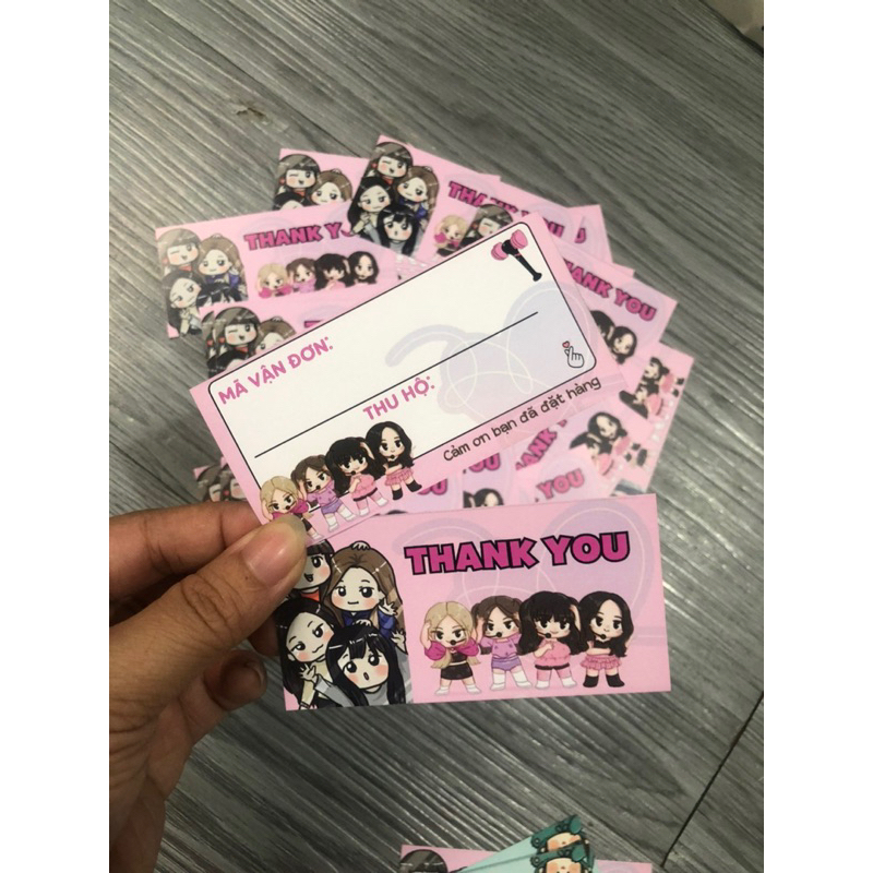 Set 100 phiếu ghi mã vận đơn blackpink - tranbd