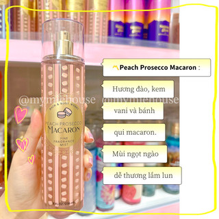 XỊT THƠM BODY MIST BATH AND BODY WORKS PEACH MACARON