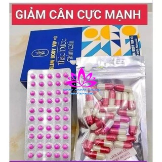 Combo giảm cân tan mỡ bụng slim body x3 detox 30 viên và xổ mỡ 30 viên