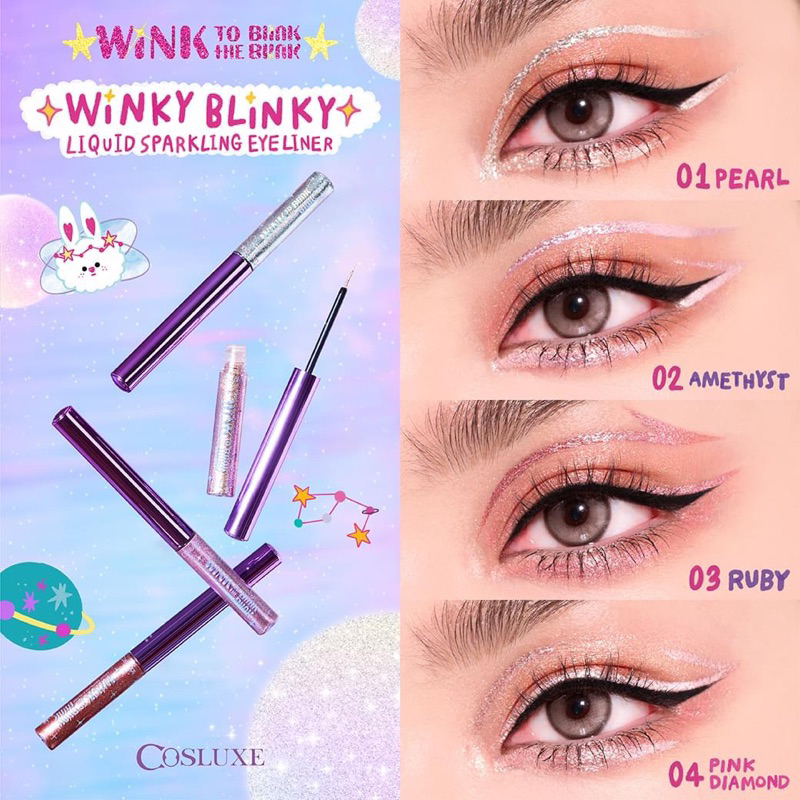 Nhũ kẻ mắt đầu cọ mảnh Winky Blinky Liquid Sparkling Eyeliner
