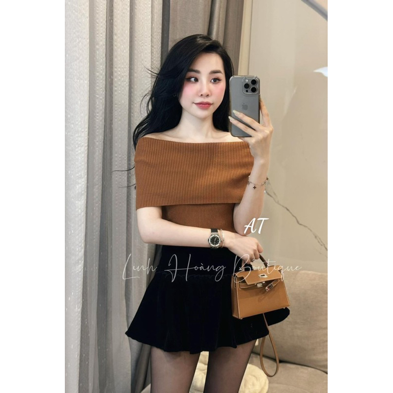 Áo len trễ vai chuẩn Linh Hoàng