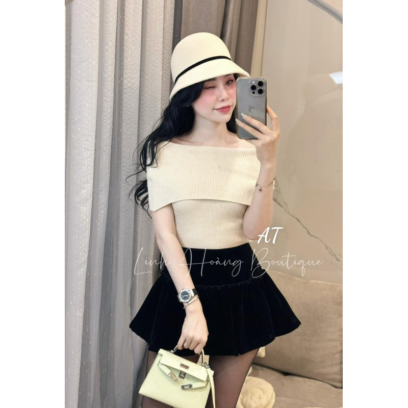 Áo len trễ vai chuẩn Linh Hoàng