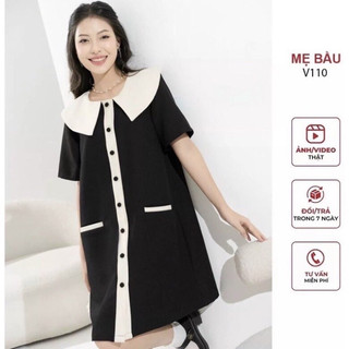 Váy bầu cộc tay công sở có túi M56