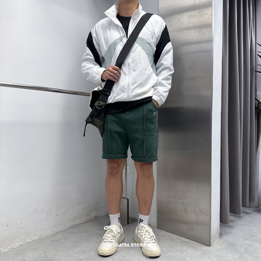 Áo khoác gió Nam BT Double Swosh, khoác thể thao cổ trụ 2 lớp lót lưới streetstyle - GATE6 - 5061
