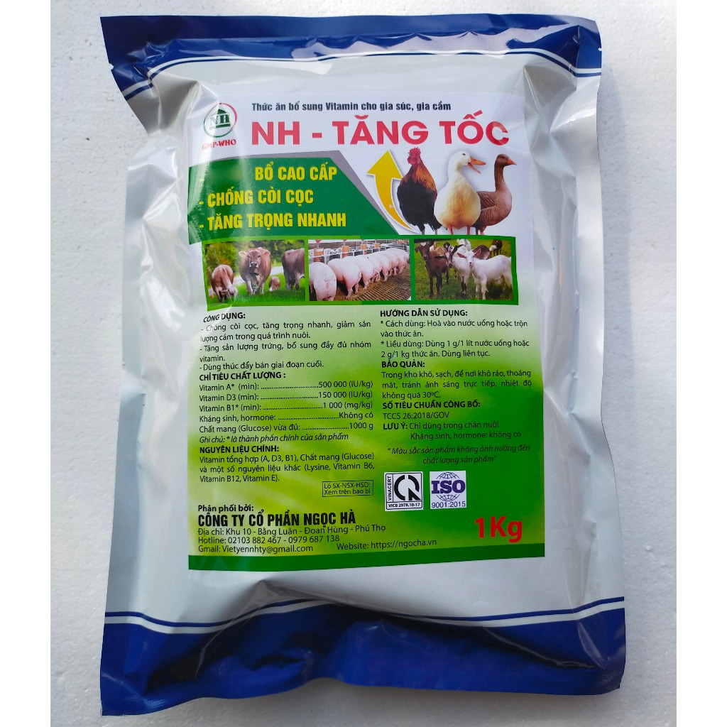 1 gói NH - Tăng tốc 200g Thức ăn bổ cao cấp, chống còi cọc, tăng trọng nhanh