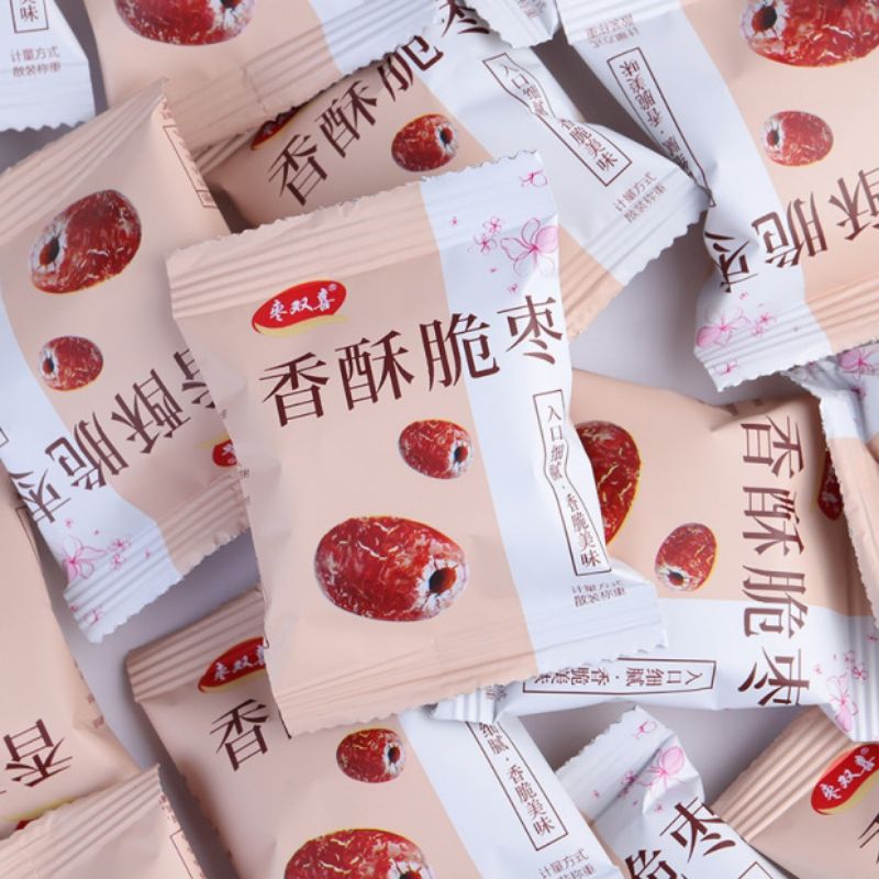 60 gói táo đỏ Tân Cương giòn tan không hạt gói nhỏ xinh, tiện lợi