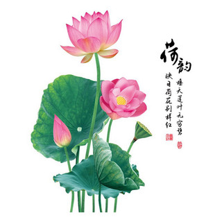 Decal Dán Tường Hoa Sen Trang Trí Phòng