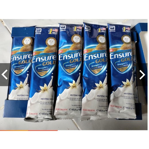 Sữa gói ensure gold mẫu mới hương vani ngọt & ít ngọt ,(hàng mới chất lương)