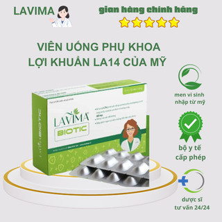 Viên Uống Phụ Khoa, Men Vi Sinh Vùng Kín LAVIMA BIOTIC 20 Viên, Giảm Khí Hư, Ngứa Rát, Ngăn Ngừa Tái Phát