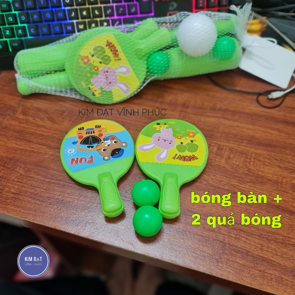 Bộ đồ chơi gậy bóng chày và bóng bàn . túi gồm 2 bộ