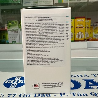 MEN VI SINH GOOD CHOICE’S 35 BILLION PROBIOTIC (Men vi sinh 35 tỷ lợi khuẩn- nhập khẩu MỸ)