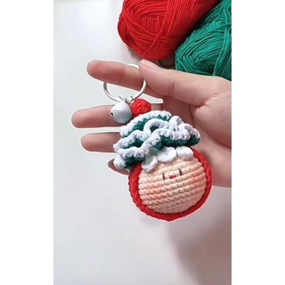 Móc khoá cây Thông Noel, Bé Thông đáng yêu, christmas, giáng sinh đồ chơi bằng len handmade lynlee21