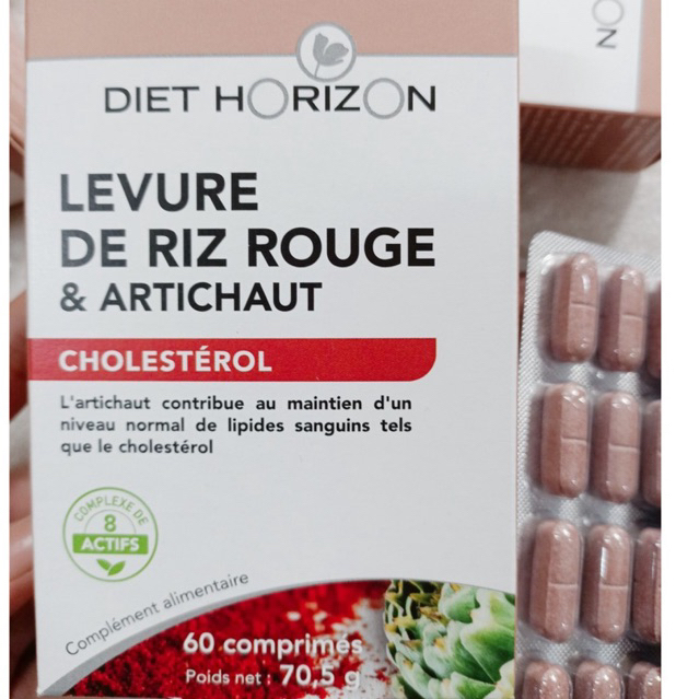 Viên mỡ máu Levure De Riz Rouge Diet Horizon Pháp (mẫu mới)
