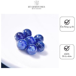 Hạt LẺ Kyanite Xanh Dương Tự Nhiên 8mmHợp Mệnh Thủy, Mộc