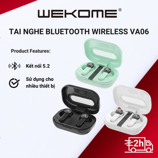 Tai nghe bluetooth Wireless WEKOME VA06 kết nối 5.2 mạnh mẽ - âm thanh sống động phù hợp điện thoại, tablet, laptop..