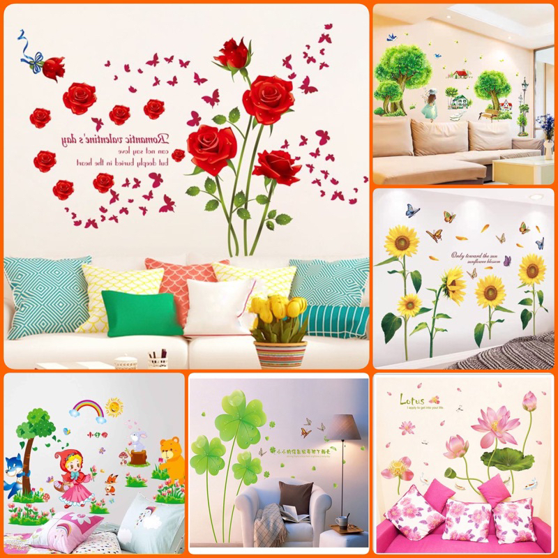 Decal dán tường, tranh dán tường tranh trí phòng khách, phòng ngủ