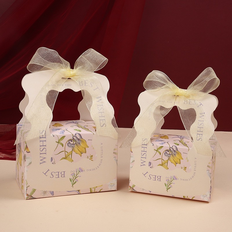 Túi hộp quà Tiểu Thư đựng son phấn, mỹ phẩm, trang sức, bánh kẹo kèm Nơ_Kami store