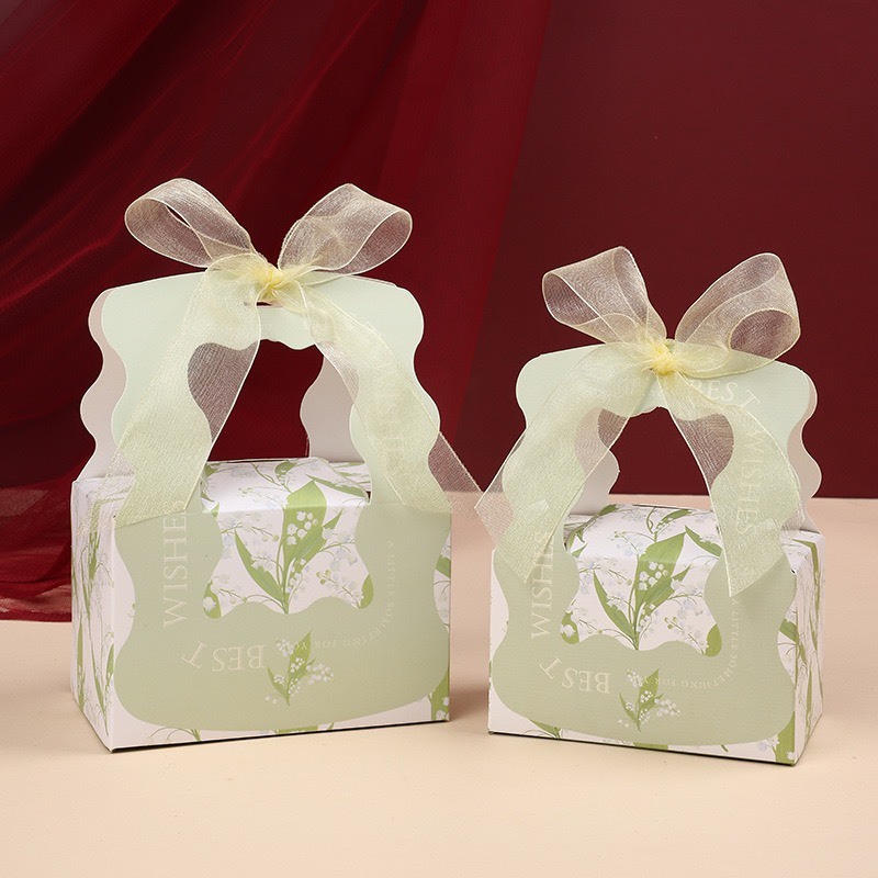 Túi hộp quà Tiểu Thư đựng son phấn, mỹ phẩm, trang sức, bánh kẹo kèm Nơ_Kami store