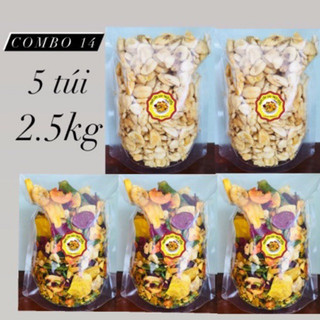 Combo 14: 3 thập cẩm vụn, 2 chuối sấy tròn mini 2.5kg