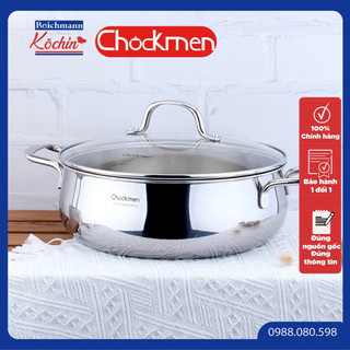 Nồi lẩu, luộc gà Chockmen ckm72 inox304 size 30cm