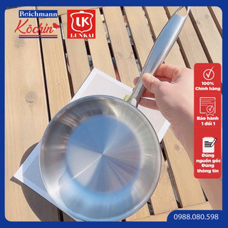 Chảo chiên rán cạn lunkai lk13/lk14 inox316 size 20/24cm