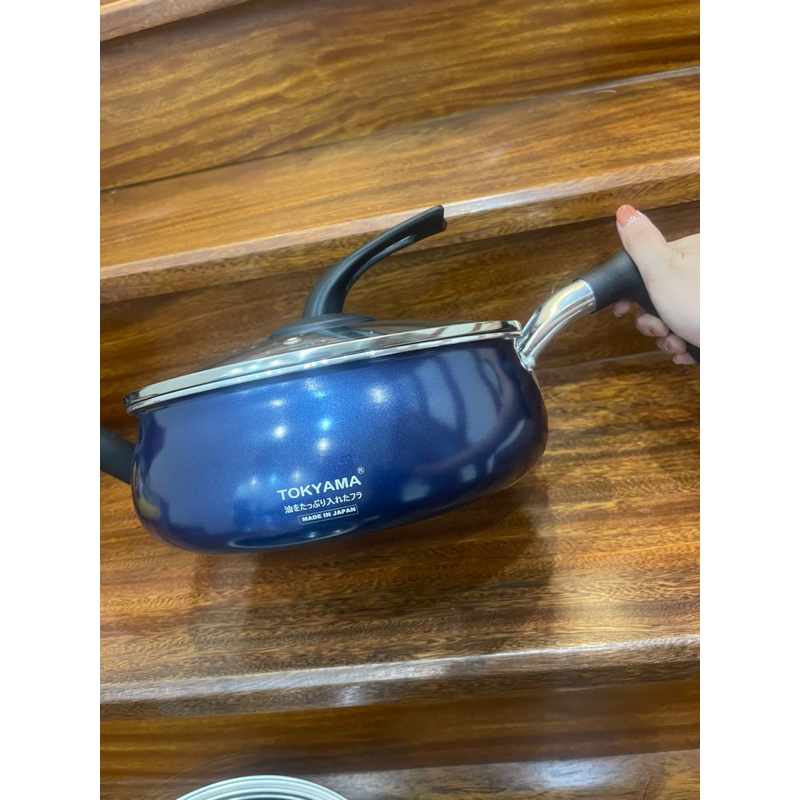 Chảo lẩu 24cm TOKYAMA sâu lòng thành cao Nhật Bản Made in Japan