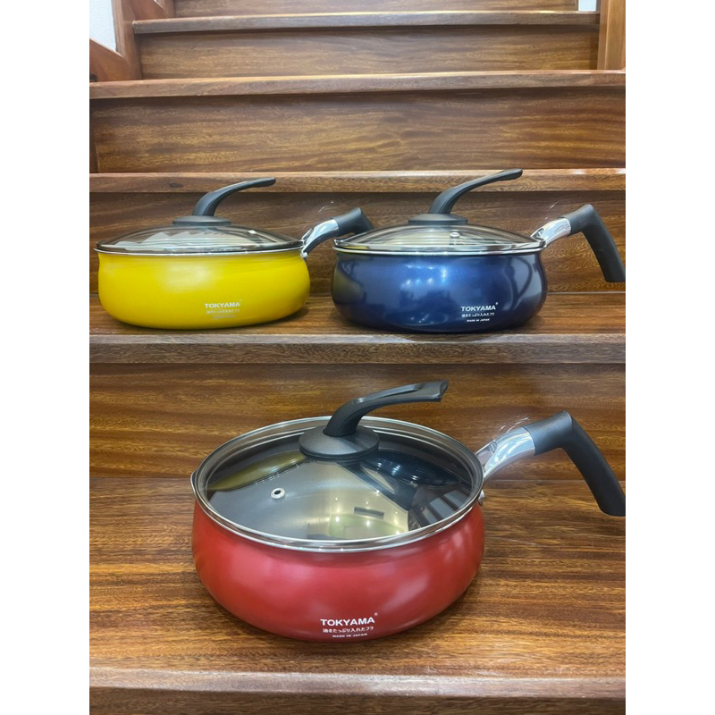 Chảo lẩu 24cm TOKYAMA sâu lòng thành cao Nhật Bản Made in Japan