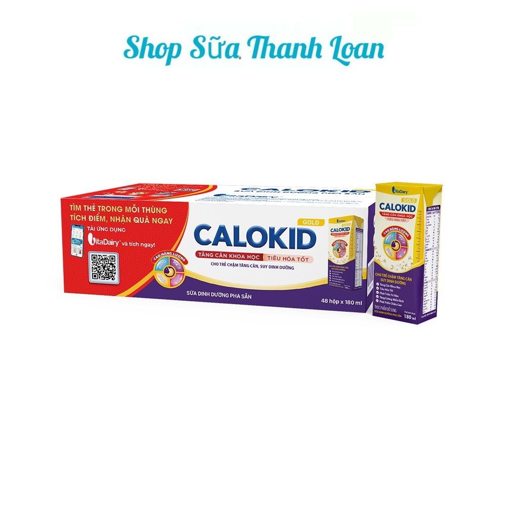 Thùng 48 Hộp SBPS CALOKID GOLD 180ml.