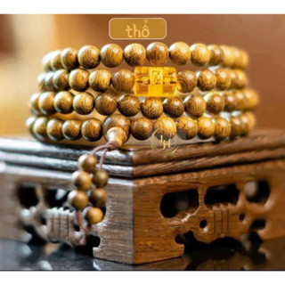 Vòng tay trầm hương 108 hạt theo cung mệnh kim mộc thủy hỏa thổ Trầm Tốc Lador Jewelry